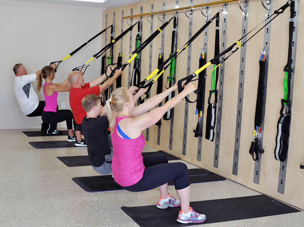 Body Squat With TRX On Isawall